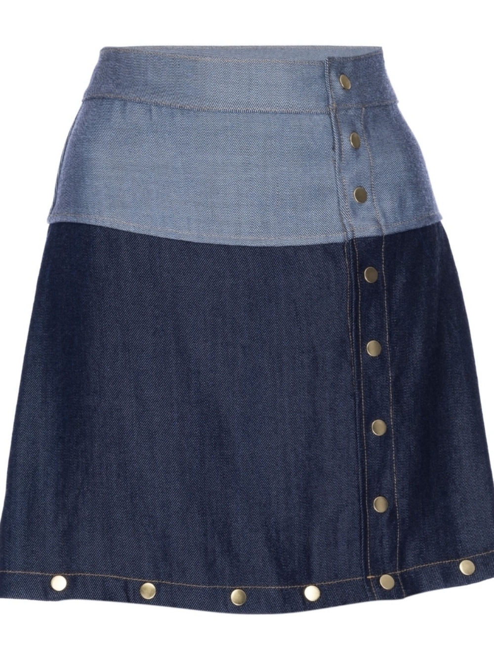 NWT LAHIVE Gia Multi-Length Denim Skirt Size XS
